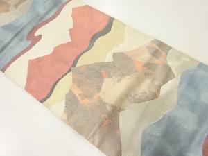 アンティーク 山並模様織出し袋帯(材料)